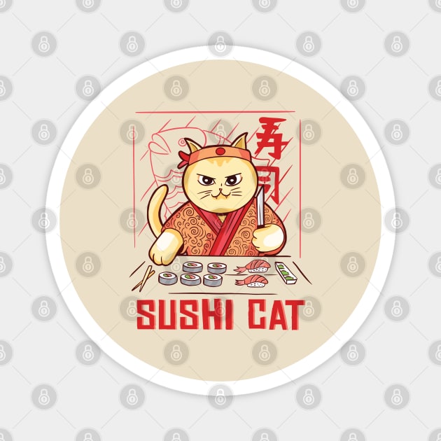 Sushi Cat Magnet by Safdesignx